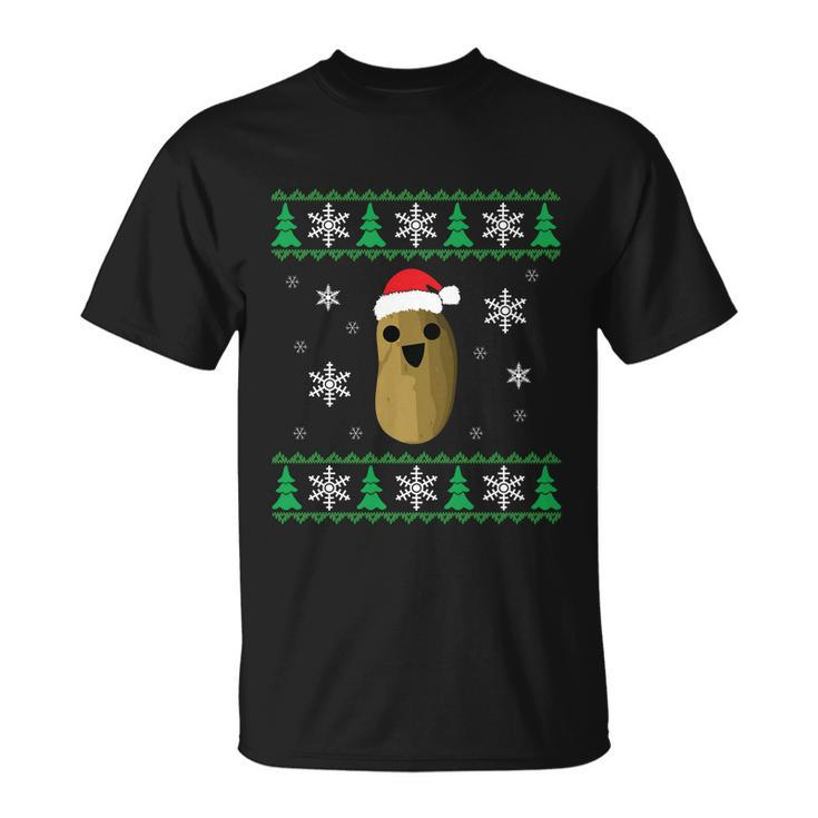 Ugly Christmas Potato Gift Vegan Vegetarian Food Humor Unisex T-Shirt