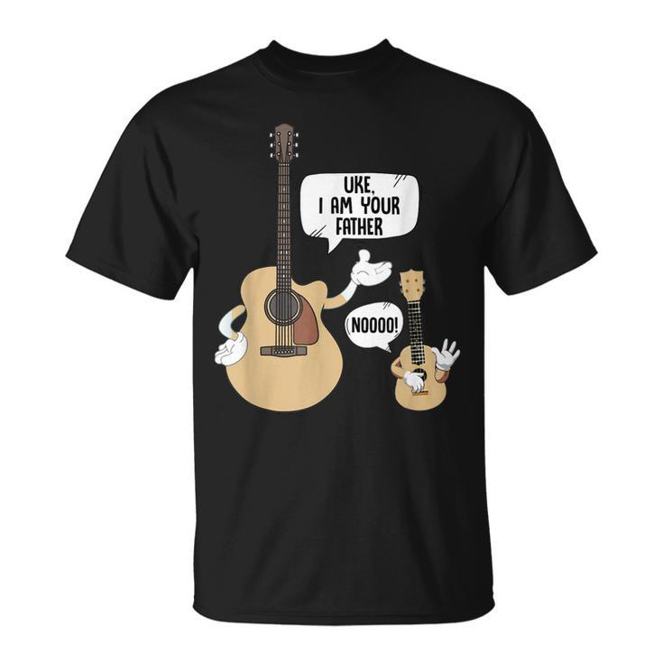 Uke I Am Your Father Ukulele Funny Guitar Music Player Gift Unisex T-Shirt