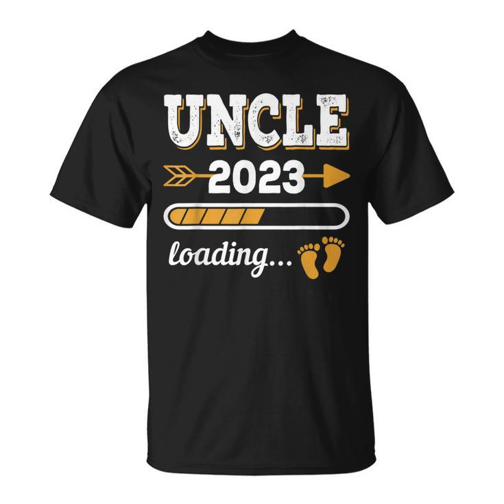 Uncle 2023 Loading Pregnancy Announcement Nephew Niece Gift For Mens Unisex T-Shirt