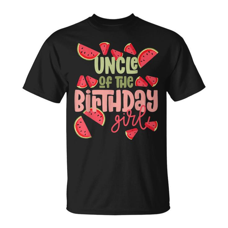 Uncle Birthday One In A Melon Watermelon Birthday Girl Unisex T-Shirt