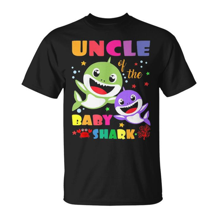 Uncle Of The Baby Shark Birthday Uncle Shark Unisex T-Shirt