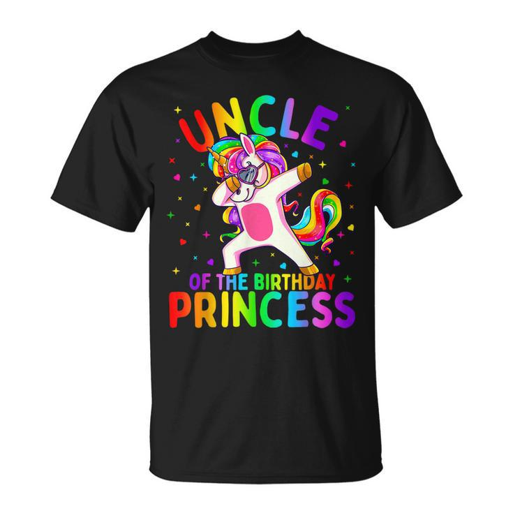 Uncle Of The Birthday Princess Girl Dabbing Unicorn  Unisex T-Shirt