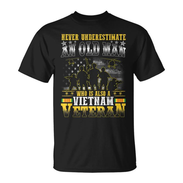 Never Underestimate An Old Man Vietnam Veteran V3 T-Shirt