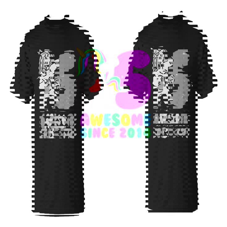 Unicorn 5Th Birthday Shirts For Girls Unisex T-Shirt