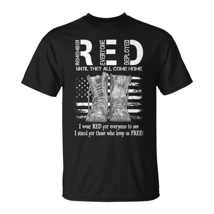 Until They Come Home My Soldier Us Flag Red Friday Military T-Shirt