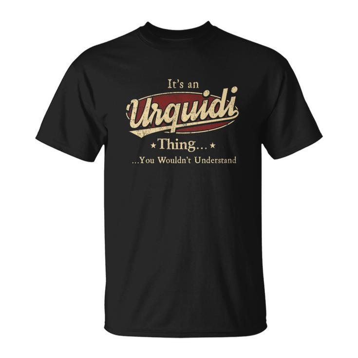 Urquidi Name Urquidi Family Name Crest  Unisex T-Shirt