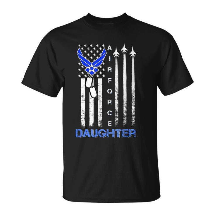 Us Air Force With Us Flag For Daughter Of Usaf - Veteran T-shirt