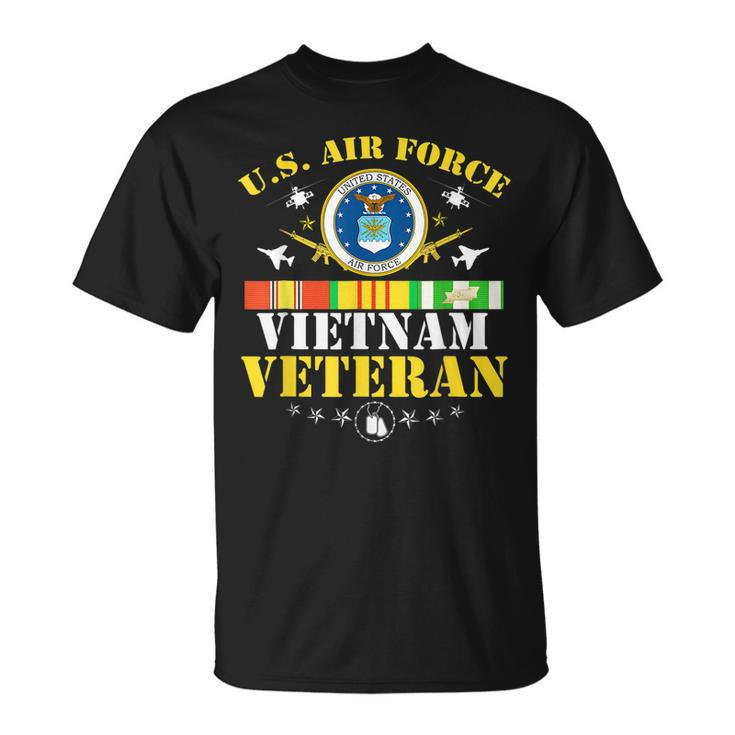 Us Air Force Vietnam Veteran Usa Flag Vietnam Vet Flag T-Shirt