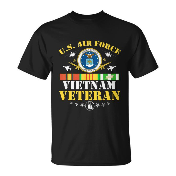 Us Air Force Vietnam Veteran Usa Flag Vietnam Vet Flag V2 Unisex T-Shirt