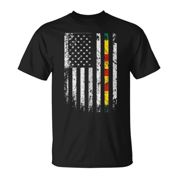 US Army Vietnam Veteran American Flag Vintage Vietnam War T-Shirt