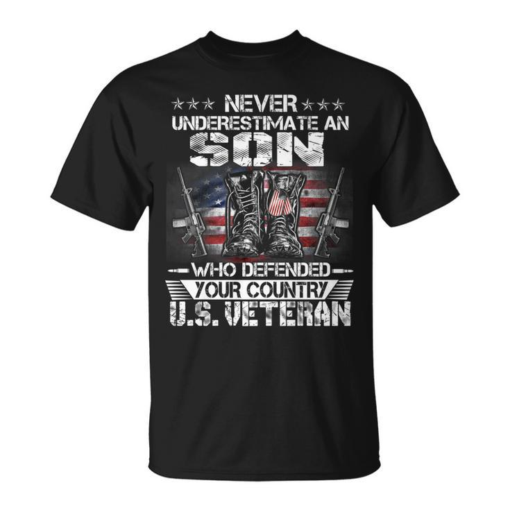 Us Veteran Son Veterans Day Us Patriot Patriotic T-Shirt