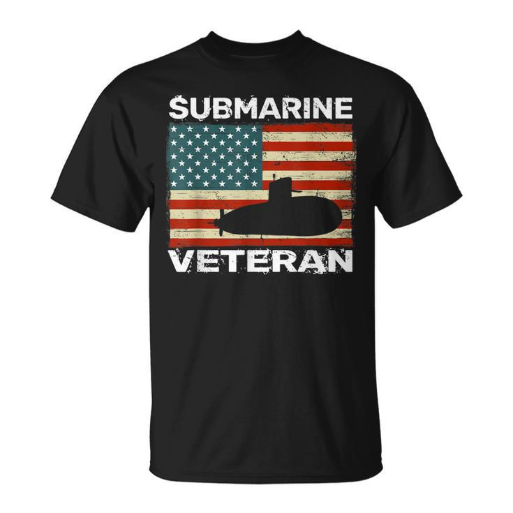 Usa Flag Submarine Veteran For Men And Submarine For Men V3 T-Shirt