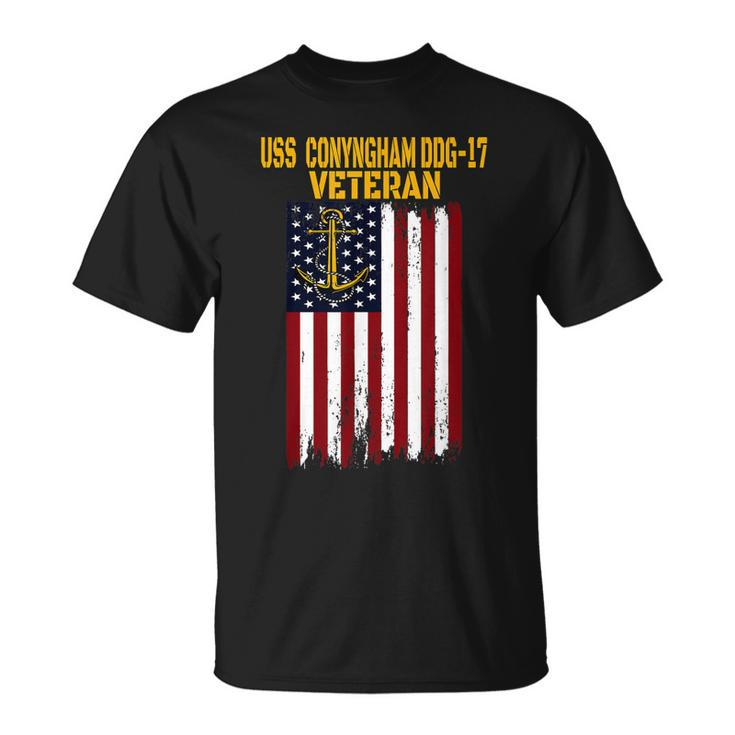 Uss Conyngham Ddg-17 Destroyer Veterans Day Fathers Day Dad T-Shirt