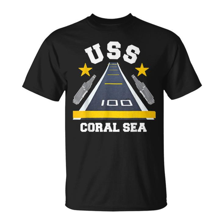 Uss Coral Sea Aircraft Carrier Military Veteran T-Shirt