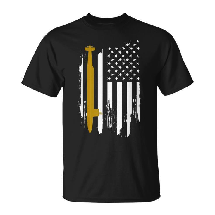 Uss Florida Ssgn-728 Submarine American Flag T-Shirt