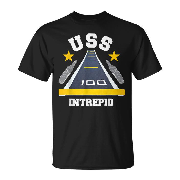 Uss Intrepid Aircraft Carrier Military Veteran T-Shirt