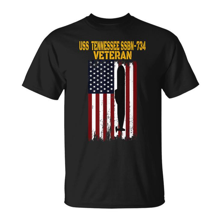 Uss Tennessee Ssbn-734 Submarine Veterans Day Fathers Day T-Shirt