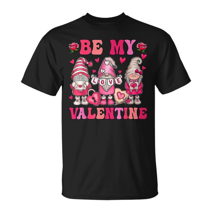 Valentines Day Gnome Be My Valentines Couple Gnome Heart T-Shirt