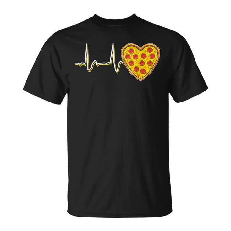 Valentines Day Pizza Heart Beat Heart Pizza Lovers T-Shirt