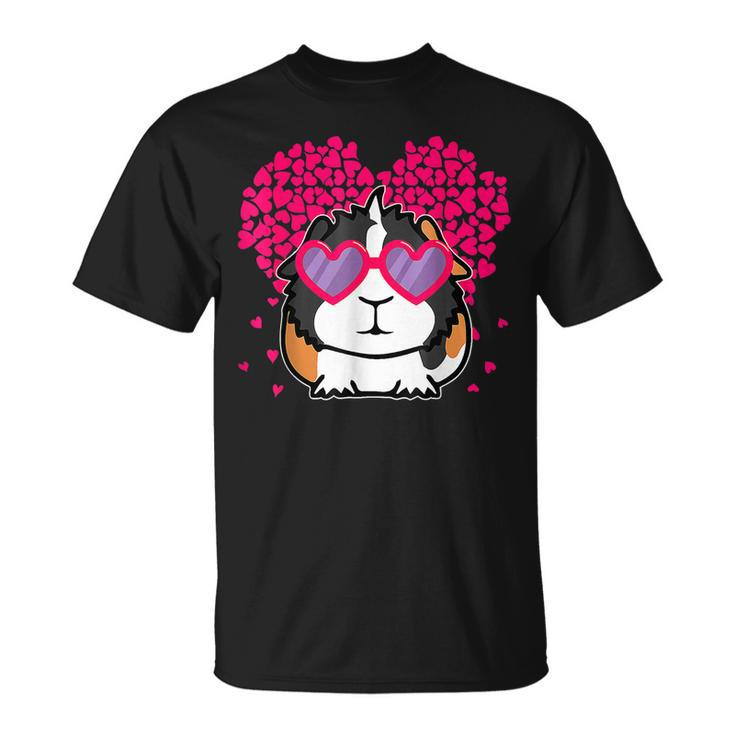 Valentines Hearts Guinea Pig Valentine Day T-shirt
