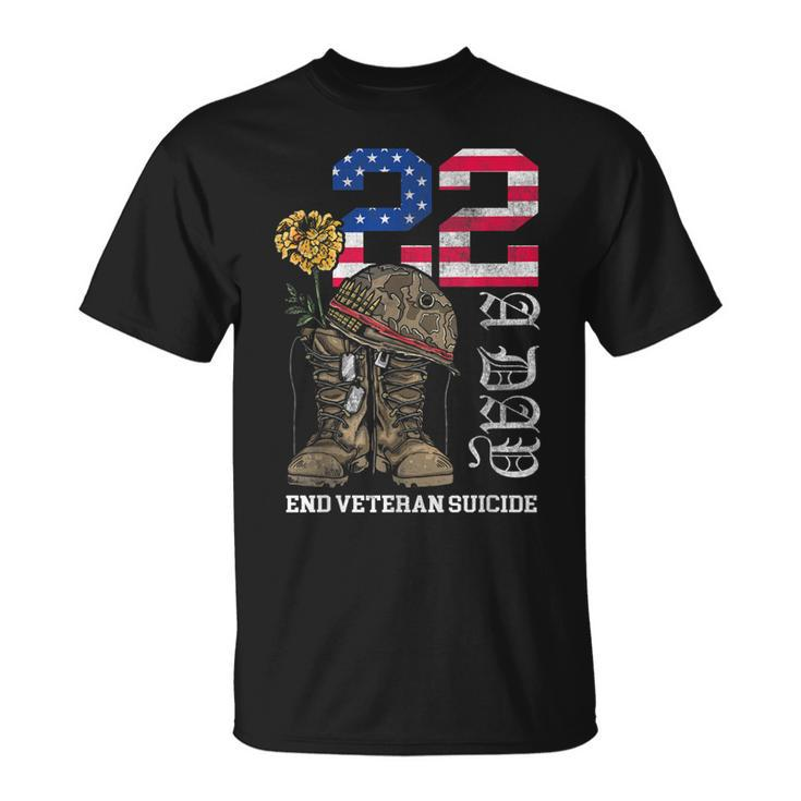 Veteran 22 A Day Take Their Lives End Veteran Suicide T-Shirt