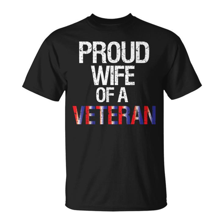 Veteran Wife Soldier Military Wives America Usa Juy Fourth T-shirt