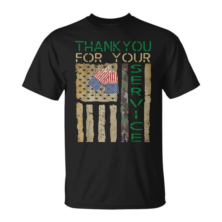 Veterans Day Thank You For Your Service Soldier Camouflage V2 T-Shirt