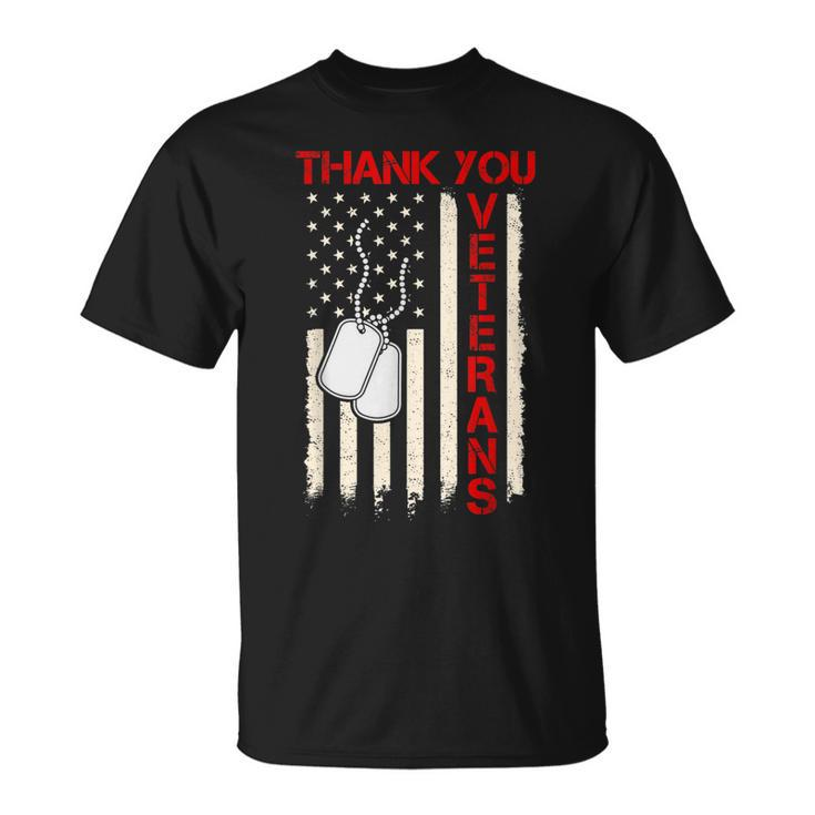 Veterans Day Us Flag Patriotic Proud Military Unisex T-Shirt