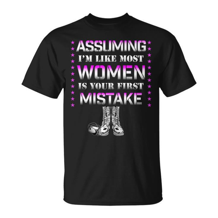 Womens Veterans For Women Wife Female Veterans T T-shirt