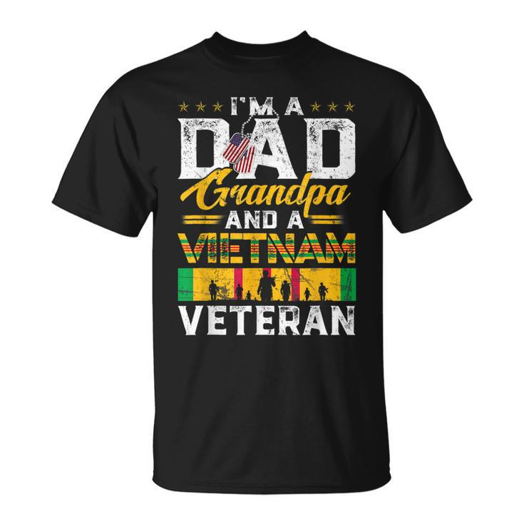 Vietnam Veteran Dad Grandpa Vietnam Veteran Mens T-Shirt