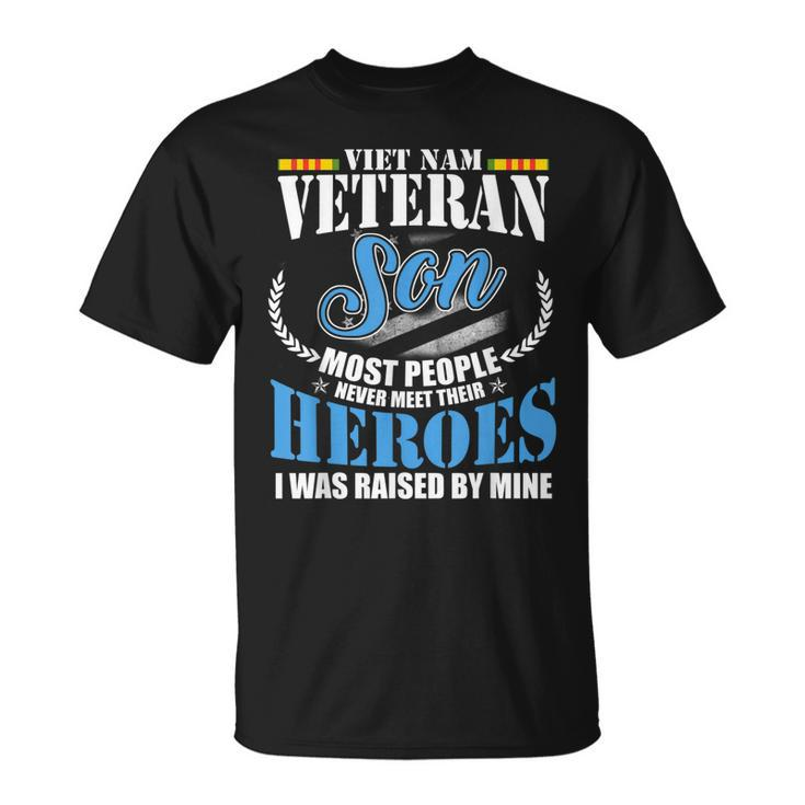 Vietnam Veteran Son American Flag Military Us Patriot T-Shirt