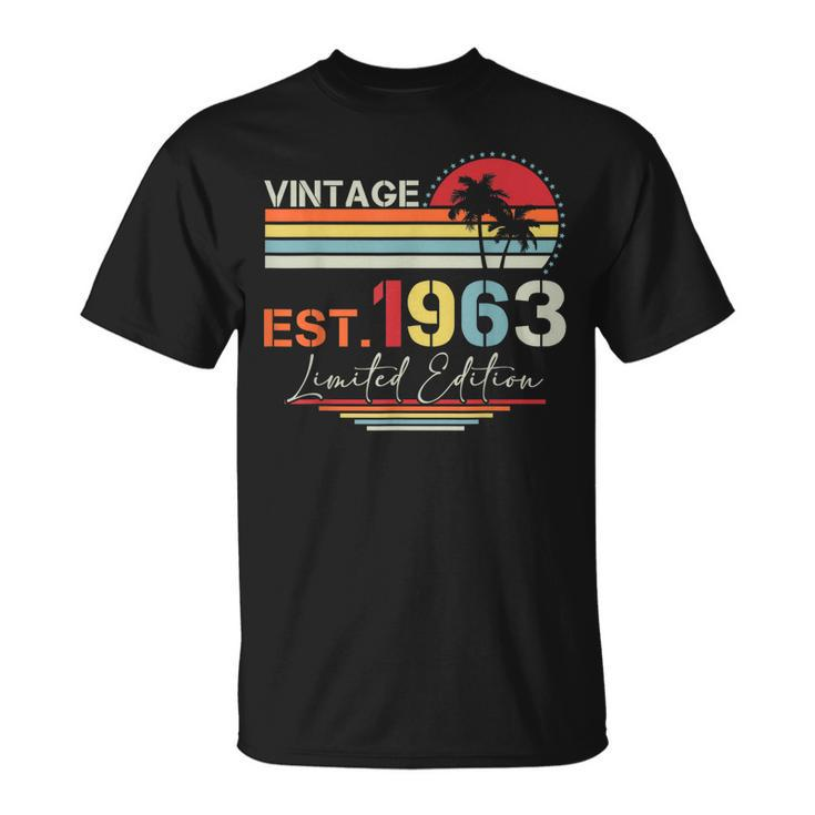 Vintage 1963 Limited Edition 60 Year Old 60Th Birthday T-shirt
