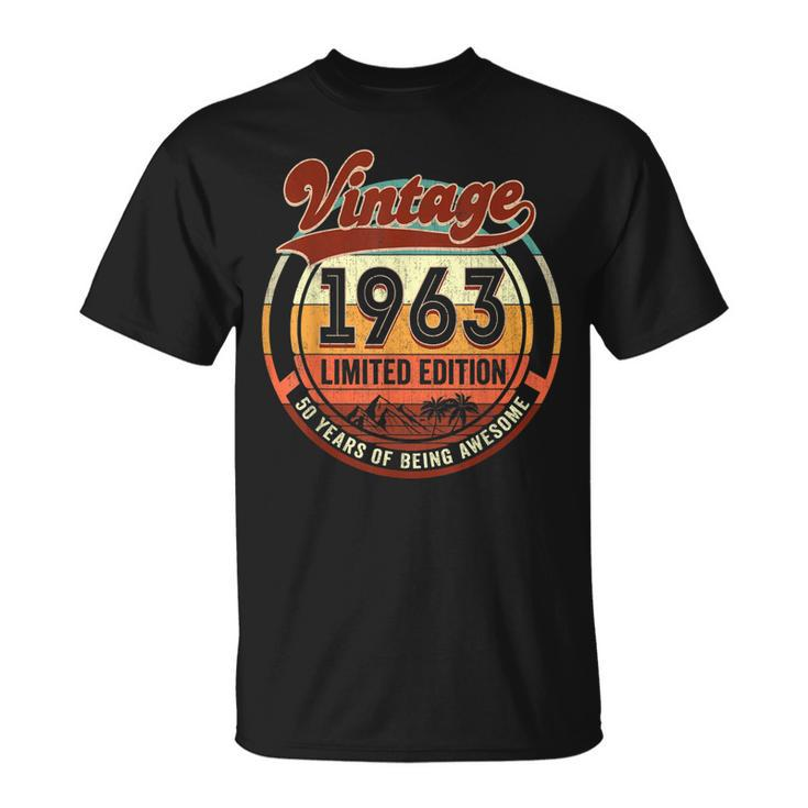 Vintage 1963 Limited Edition 60 Year Old 60Th Birthday V2 T-Shirt