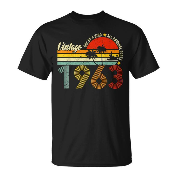 Vintage 1963 Limited Edition 60Th Birthday 60 Year Old Men T-Shirt