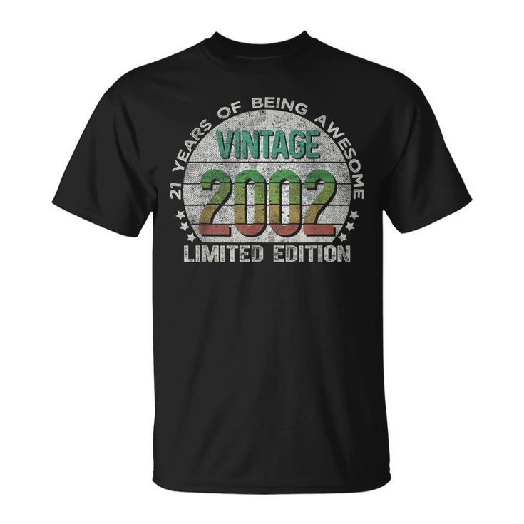 Vintage 2002 21 Year Old Gifts Limited Edition 21St Birthday  V3 Unisex T-Shirt