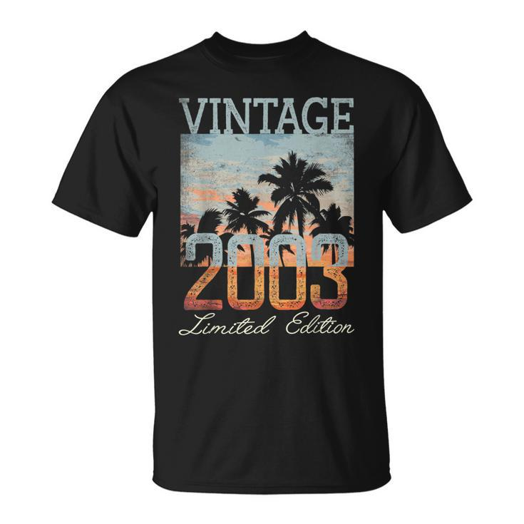 Vintage 2003 Limited Edition 20Th Birthday 20 Year Old Gifts Unisex T-Shirt
