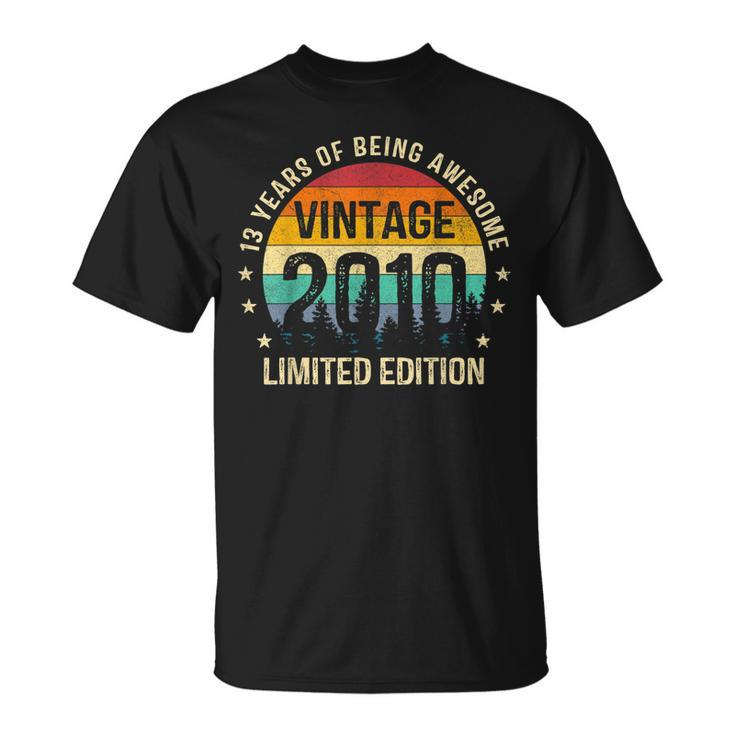 Vintage 2010 Limited Edition 13 Year Old Gifts 13Th Birthday  Unisex T-Shirt