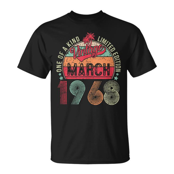 Vintage 55 Year Old March 1968 Limited Edition 55Th Birthday  V2 Unisex T-Shirt