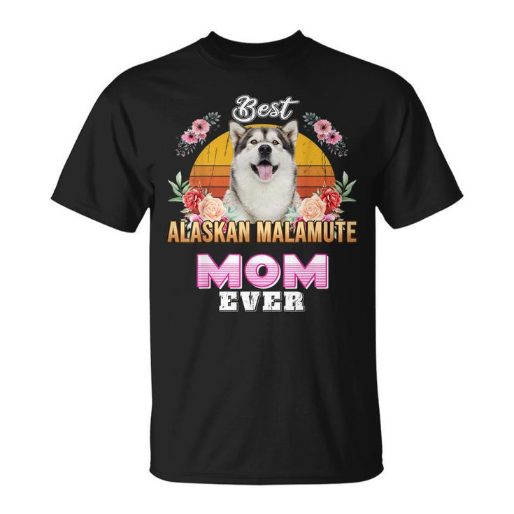 Vintage Best Alaskan Malamute Mom Ever Mothers Day Dog Mom Unisex T-Shirt