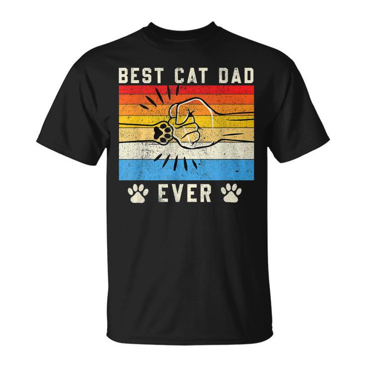 Vintage Best Cat Dad Ever Cat Dad Father Day V2 T-Shirt