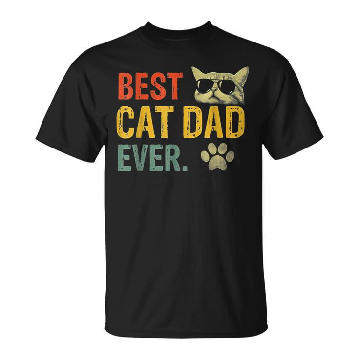 Vintage Best Cat Dad Ever T  Cat Daddy Unisex T-Shirt