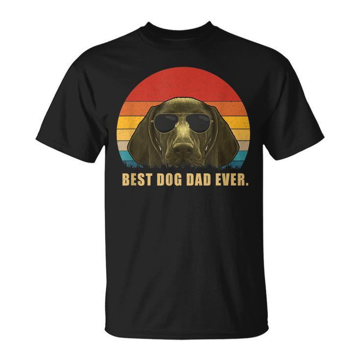 Vintage Best Dog Dad Ever T  German Shorthaired Pointer Unisex T-Shirt