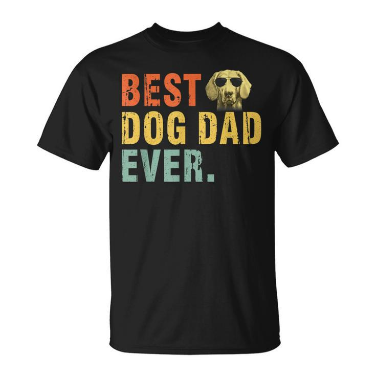 Vintage Best Dog Dad Ever T Weimaraner T-Shirt