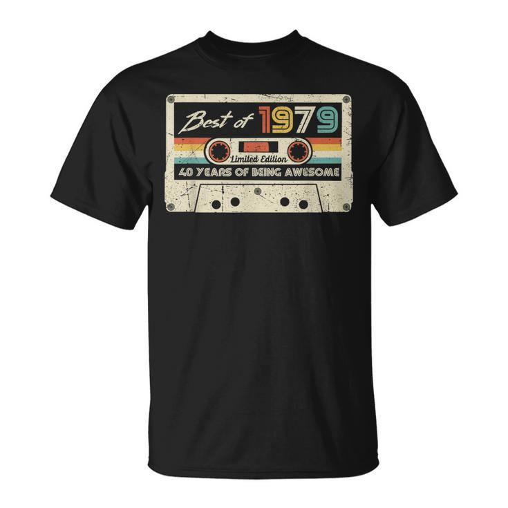 Vintage Best Of 1979 40Th Birthday Gift Retro Cassette Tape  Unisex T-Shirt