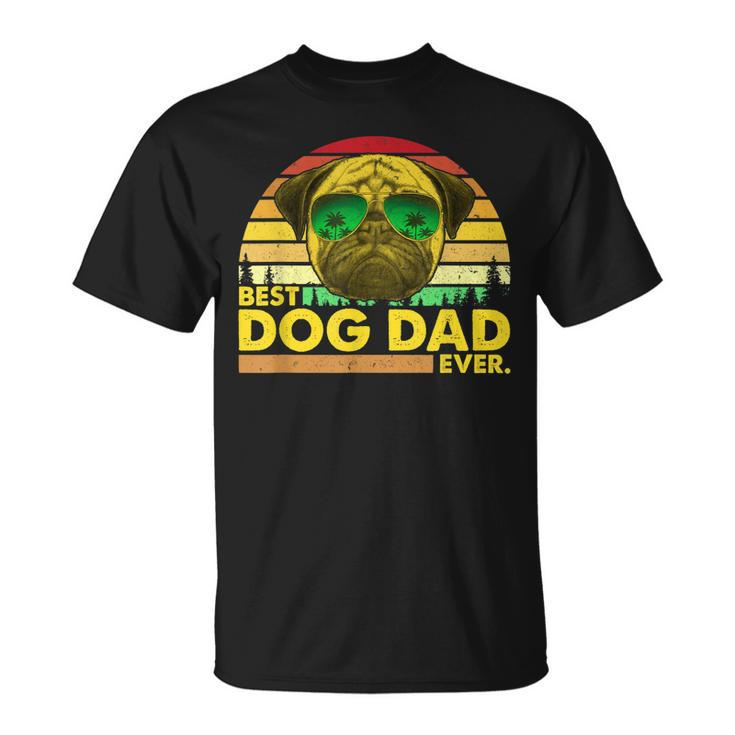 Vintage Best Pug Dad Ever Dog Daddy Father Unisex T-Shirt