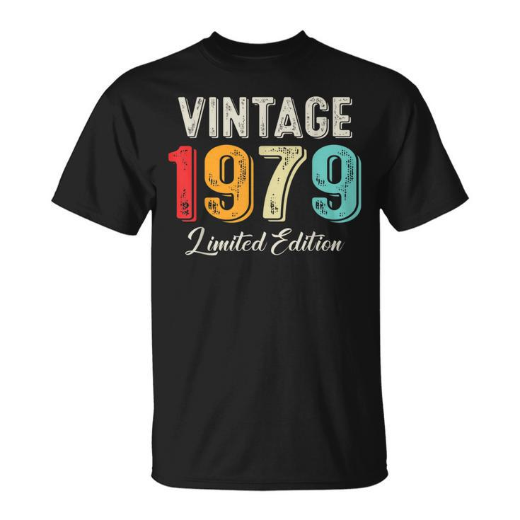 Vintage Born In 1979 Birthday Year Party Wedding Anniversary T-Shirt