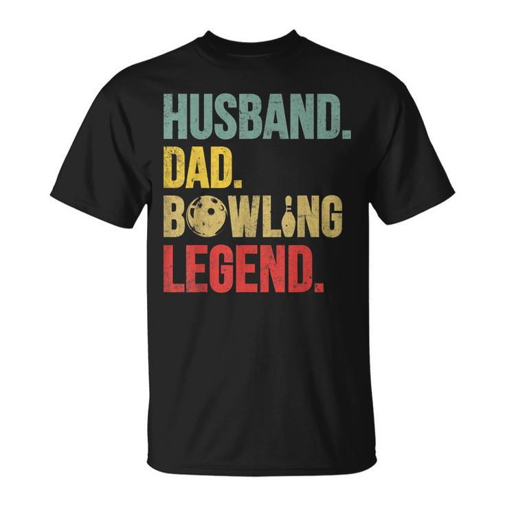 Mens Vintage Bowling For Bowling Lover Husband Dad T-Shirt