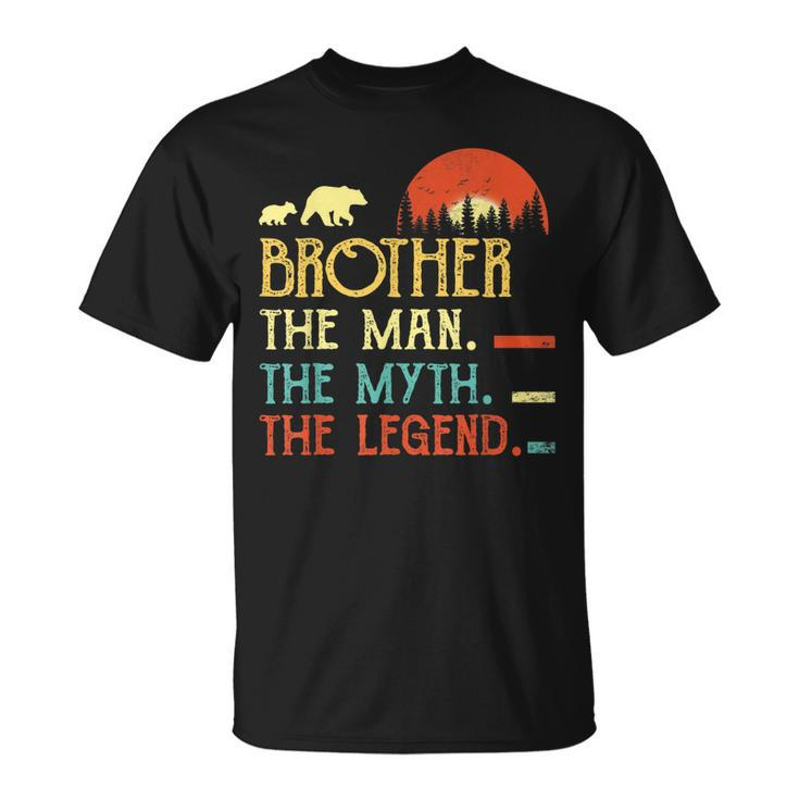 Vintage Brother Man Myth Legend Daddy Grandpa Gifts Unisex T-Shirt