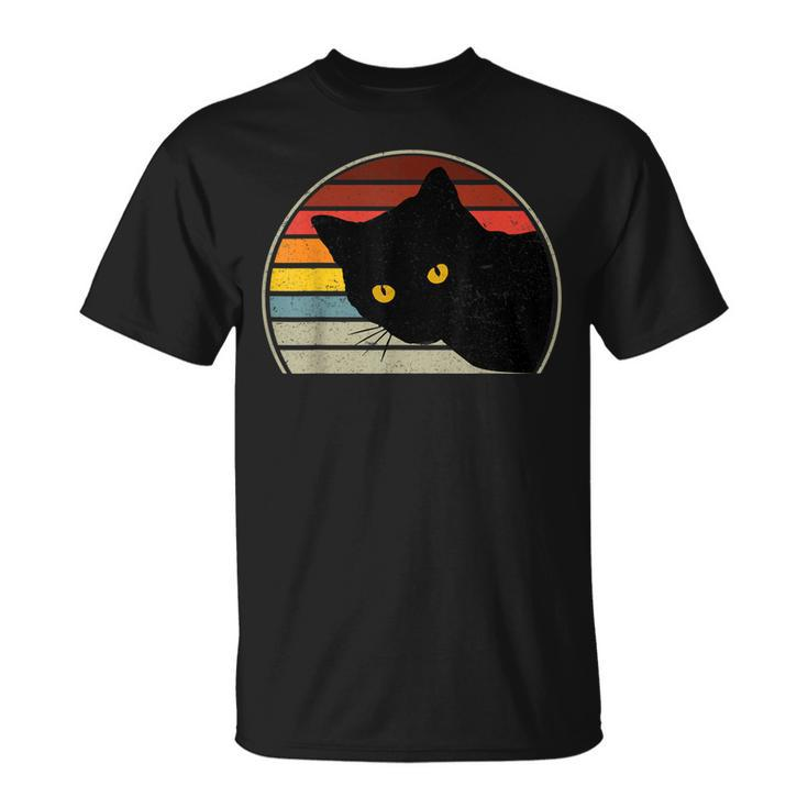 Vintage Cat 80S Retro Style For Cat Lover Cat Mom Cat Dad T-Shirt