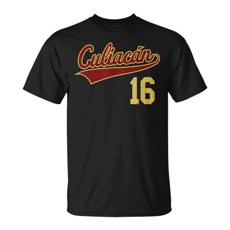Vintage Culiacan Number 16 Sports Player T-shirt